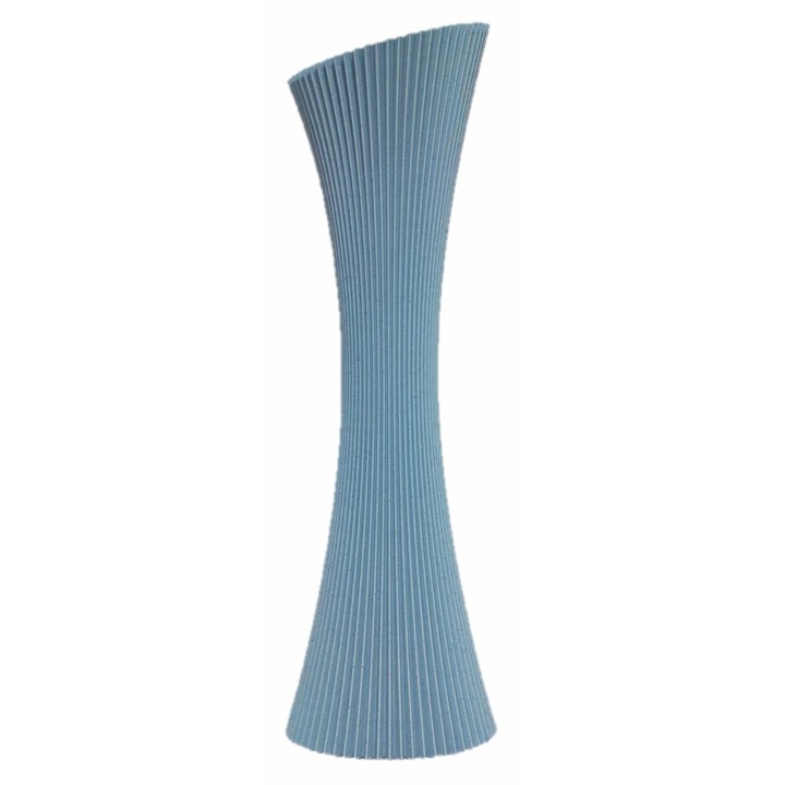 Vaza decorativa Elise, culoare albastru deschis, diametru 6.5 cm, inaltime 20 cm