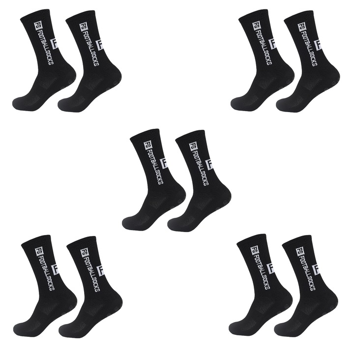 5 чифта мъжки спортни чорапиdwqfwq, Черен, One Size