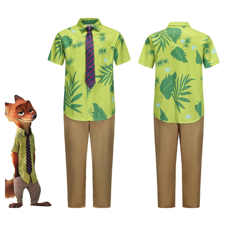 Costum de carnaval pentru copii, model Zootopia 2 Nick Wilde, 160CM