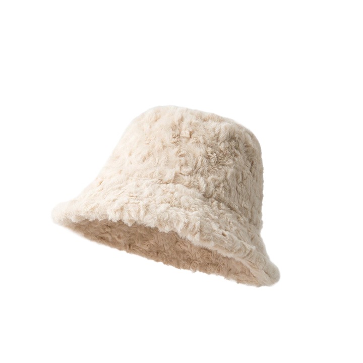Palarie dama, off-white, material moale, dimensiune unica