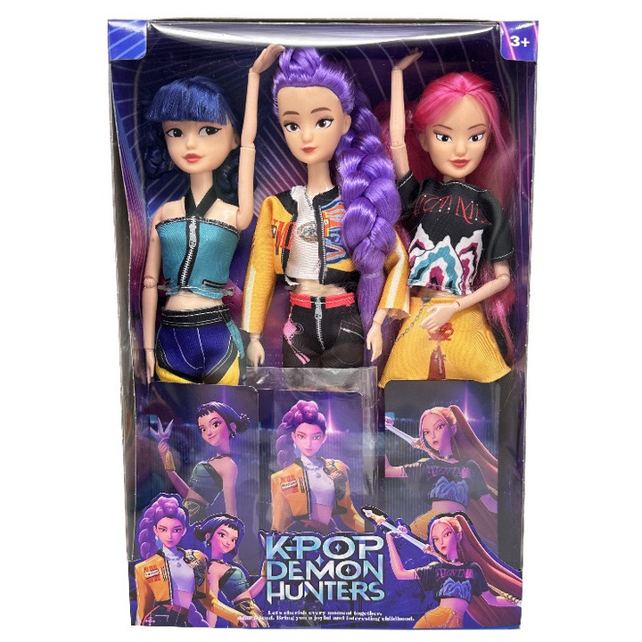 Set de jucarii de plus Huntress Lady - Trio, versiune muzicala, design animat, 30x20cm