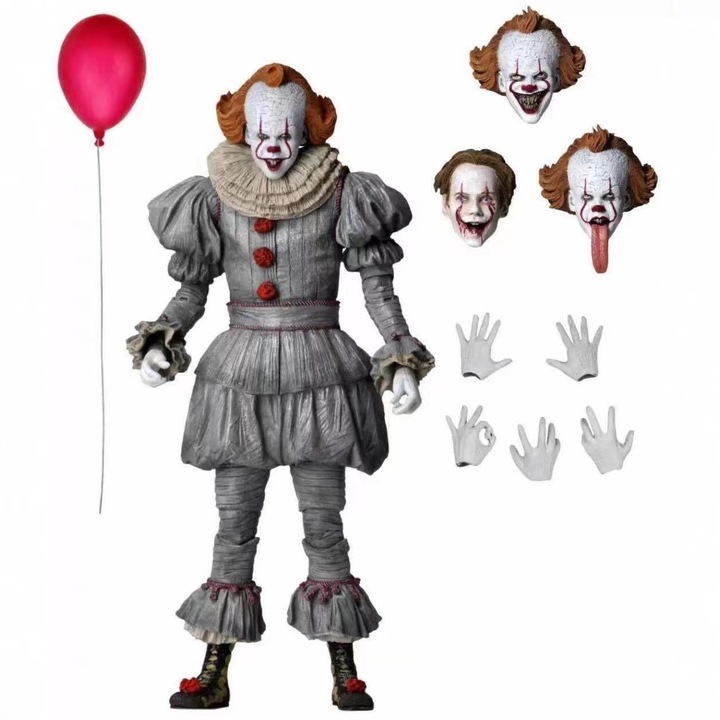 Ízületes akciófigura 5 inch Pennywise, 4 karakteres készlet, 12.7cm, PVC