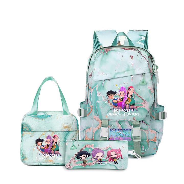 K-pop Witcher iskolatáska szett, többszínű, 29x15x43cm