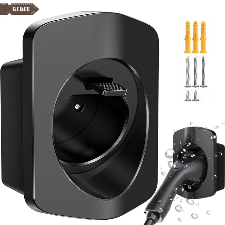 Suport incarcator EV tip 2, Bedee, design modern, material robust, montare pe perete, pentru toate conditiile meteo