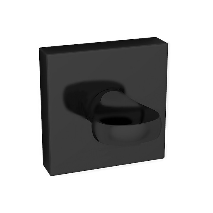 Placa Scurta Patrata Cheie Neagra Elika Ii Wc, Kuchinox, negru, 50x50mm, set pentru 1 usa