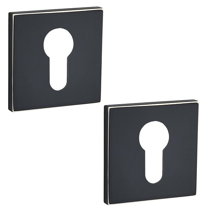 Rozeta usa, Kuchinox, negru cu elemente aurii, 53x6mm