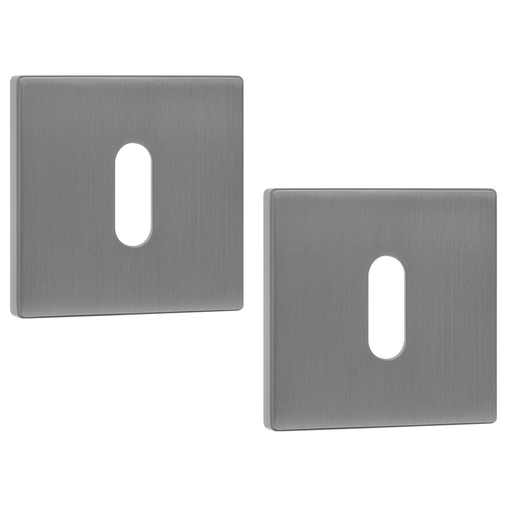 Rozeta usa, Kuchinox, Satin Mat, 53x53x6mm, Set Montaj Inclus