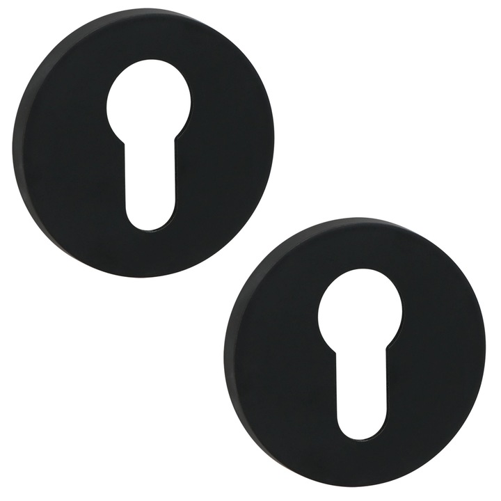 Szyld Okraglet pentru Usa Interioara, Kuchinox, Negru, 53x6mm, Set cu Elemente de Montaj