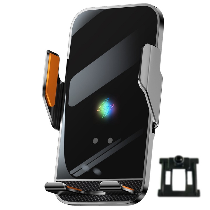 VELTROVA autós telefontartó vezeték nélküli töltéssel 15W, dedikált rögzítés Mazda 6 2nd 2009-2011 modellekhez, automatikus szenzor, 360°-os forgatás, stabil műszerfali rögzítés csíptetéssel