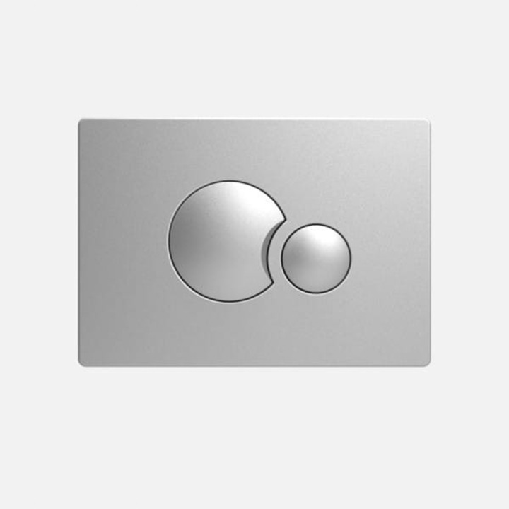 Nyomógomb S 706, Sanit, matt króm, 170x100mm, kételemes WC-tartályokhoz