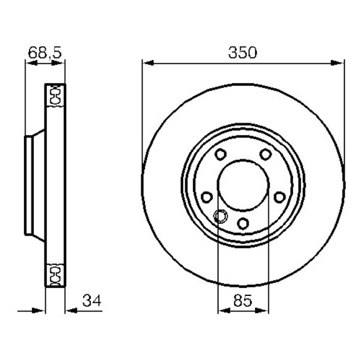 Féktárcsa 0986479249 Audi Q7 Porsche Cayenne Vw Touareg