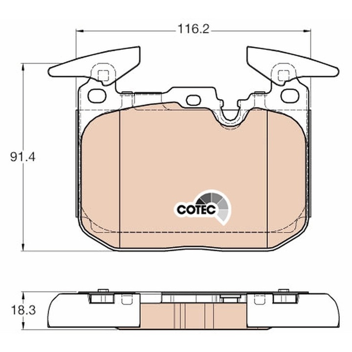 Fékbetét készlet, tárcsafék Gdb1943 Bmw 1/2/3/3 Gran Turismo/3 Touring/4/4 Gran Bmw (Brilliance) 3-as Sorozat