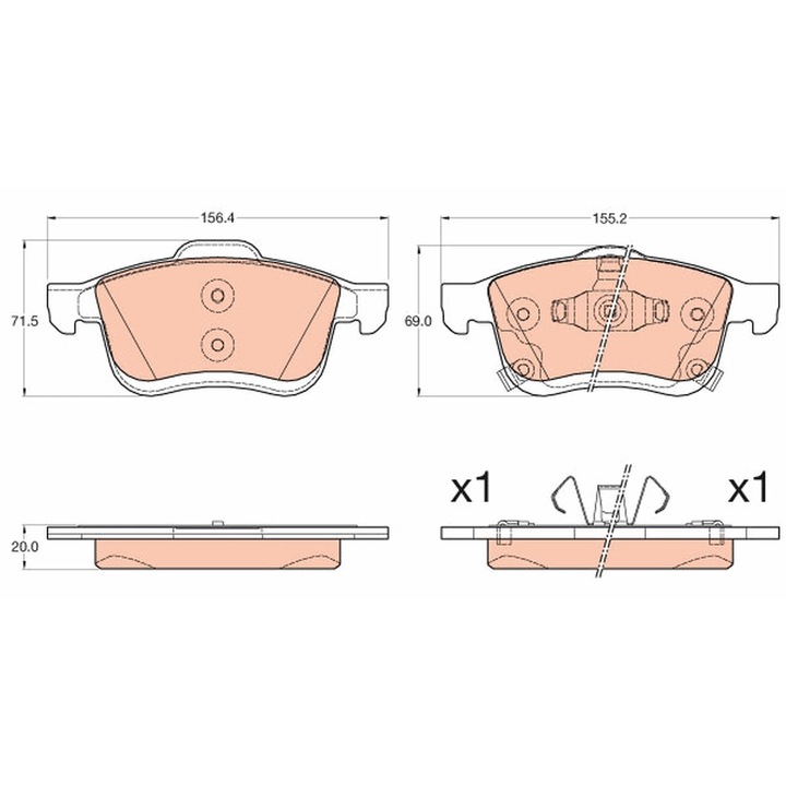 Fékbetét Készlet, Tárcsafék Gdb2060 Fiat 500L