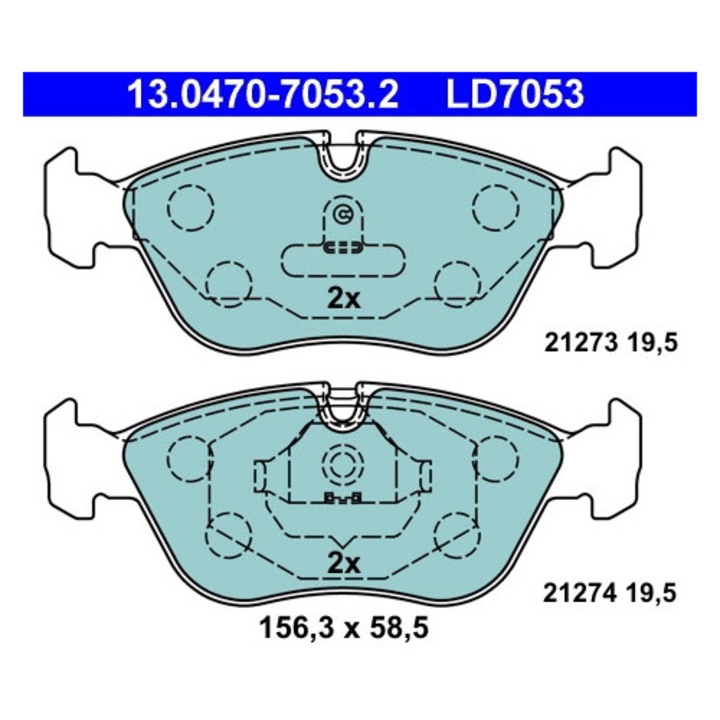 Set Placute Frana 13.0470-7053.2 Volvo 850/C70 1/S70/V70 1/Xc70 1 Cross Country
