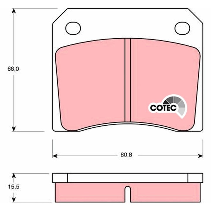 Fékbetét készlet, Tárcsafék Gdb557 Ac 428/Me Aston Martin Db6/Db6 Vantage/Db7/Db7 Vantage/Dbs Vantage/Lagonda 1/V8