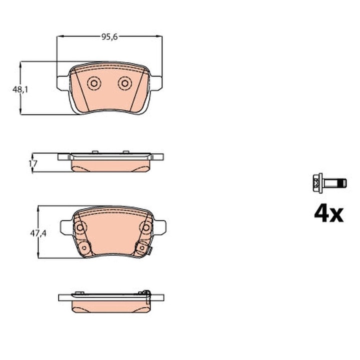 Fékbetét készlet, tárcsafék Gdb2093 Opel Adam/Corsa E Vauxhall Adam/Corsa Mk 4/Corsavan Mk Ivcaseta/