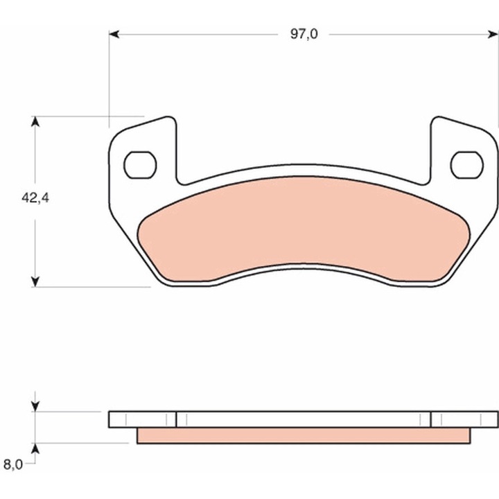 Fékbetét készlet, Tárcsafék Gdb1680 Aixam 500/A.721/A.741/A.751 Ligier Ambra/Be Up/Nova