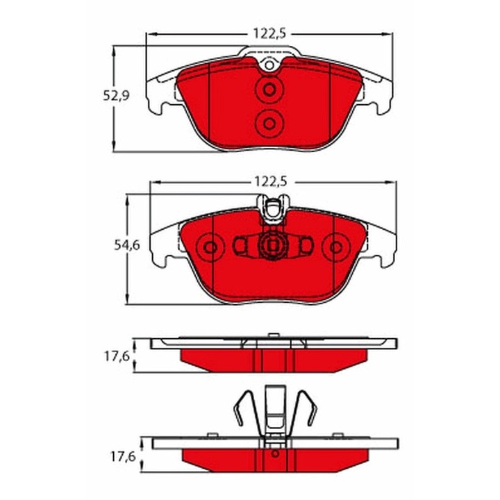 Fékbetét készlet, tárcsafék Gdb2051Dte Mercedes-Benz C-osztály/C-osztály T-modell/E-osztály/Glk-osztály