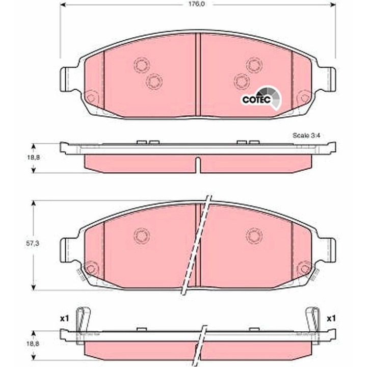 Fékbetét készlet, Tárcsafék Gdb4136 Jeep Commander/Grand Cherokee 2/Grand Cherokee 3