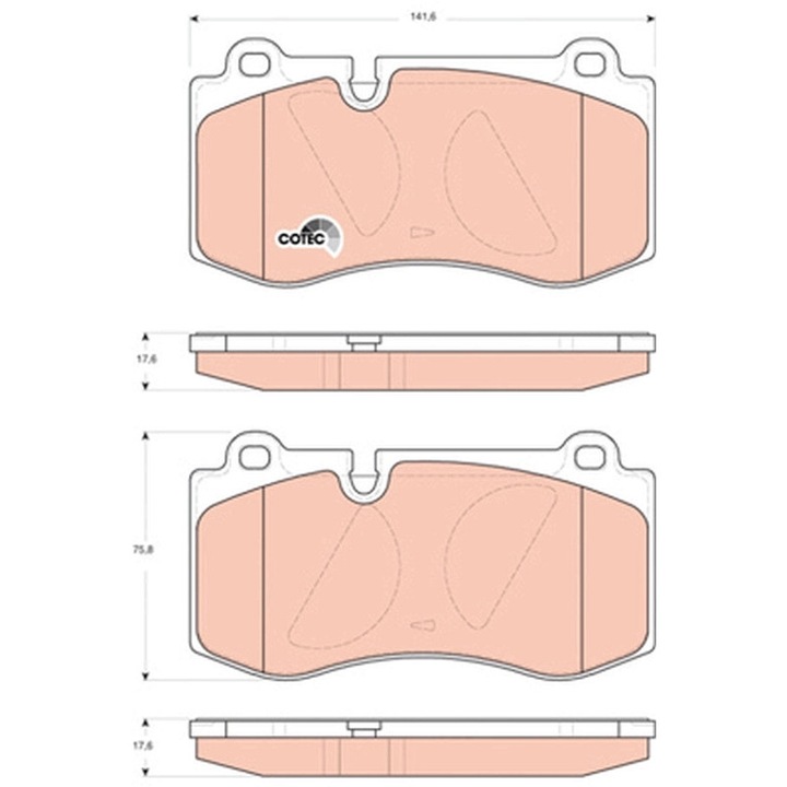 Fékbetét készlet, tárcsafék Gdb1733 Mercedes-Benz Cls/E-Class/E-Class T-Model/S-Class/Sl Vauxhall Astra Mk Iiihatchback