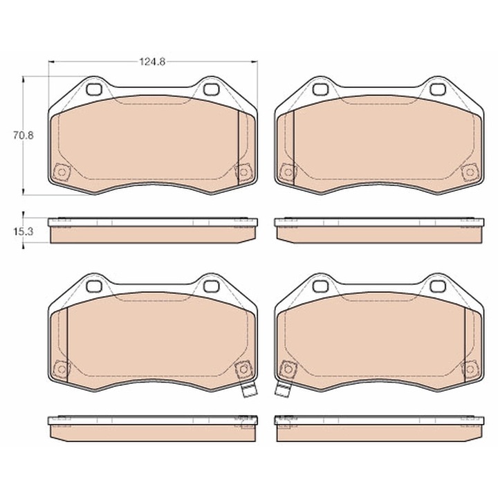 Fékbetét készlet, tárcsafék Gdb1979 Opel Corsa D/Corsa E Vauxhall Corsa Mk 3/Corsa Mk 4