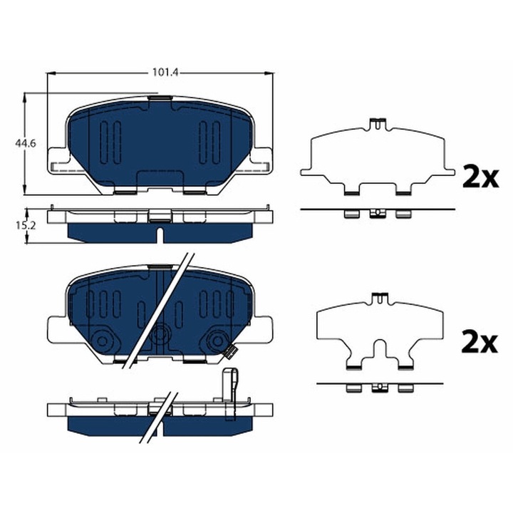 Fékbetét készlet, tárcsafék Gdb3583Bte Mitsubishi Eclipse/Outlander 3
