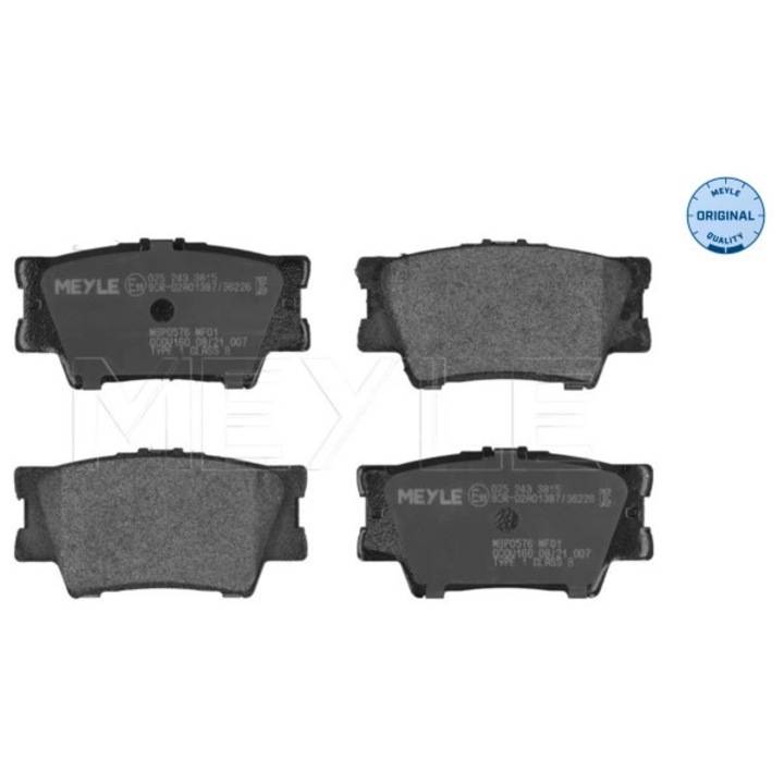 Комплект накладки, дискови спирачки Задна ос 0252433815 Lexus Es Toyota Camry/Rav 4 3/Rav 4 4