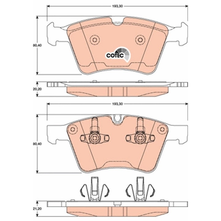 Fékbetét készlet, tárcsafék Gdb1797 Mercedes-Benz Gl-Class/M-Class/R-Class