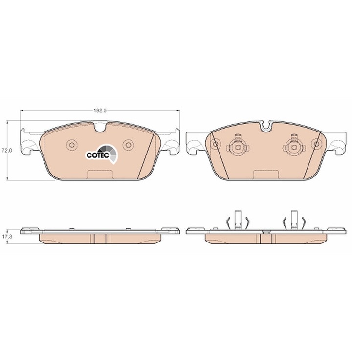 Fékbetét készlet, tárcsafék Gdb1970 Mercedes-Benz Gl-Class/Gle/Gls/M-Class