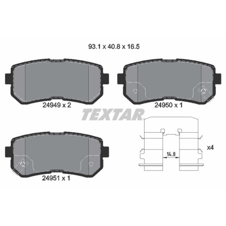 Fékbetét készlet, tárcsafék 2494901 Hyundai I20 1