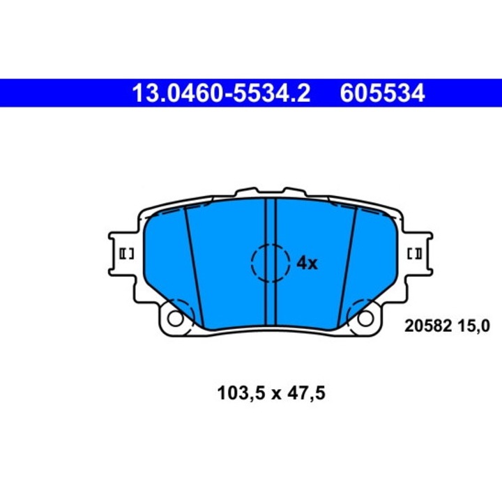 Set Placute Frana 13.0460-5534.2 Lexus Lbx/Nx 2/Rz/Ux Toyota Highlander/Rav 4 5/Yaris/Bz4X