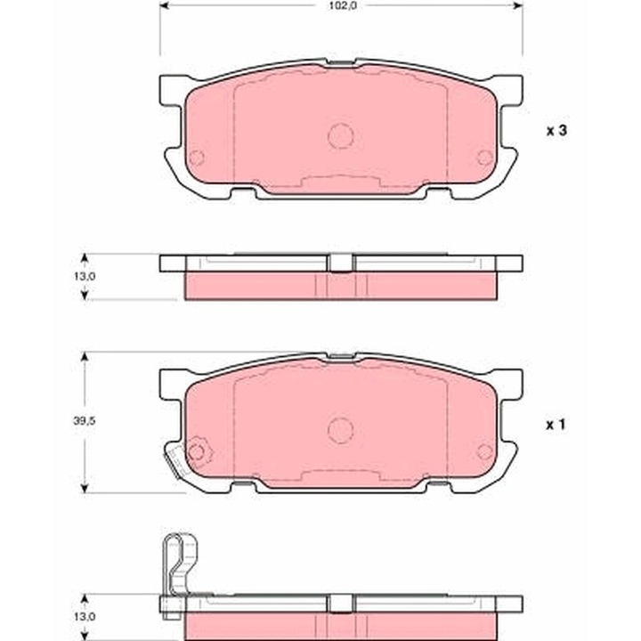 Fékbetét Készlet, Tárcsafék Gdb3303 Mazda Mx-5 2