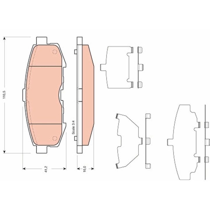 Fékbetét készlet, tárcsafék Gdb3406 Mazda Mpv 2