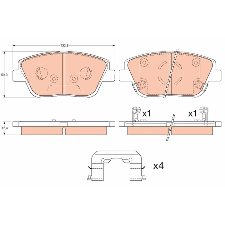 Fékbetét készlet, tárcsafék Gdb3540 Kia Optima