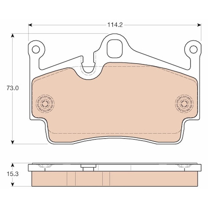 Fékbetét készlet, tárcsafék Gdb1961 Porsche 718 Boxster/718 Cayman/Boxster/Cayman