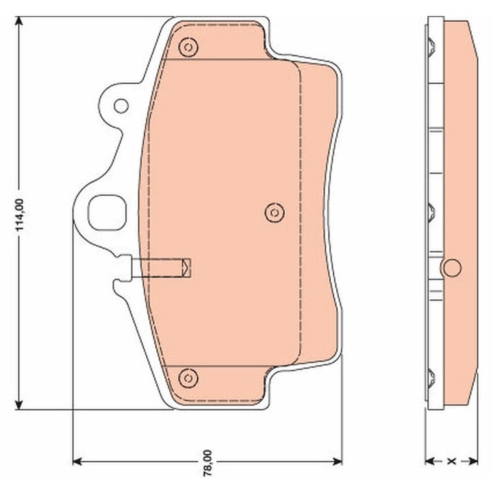 Fékbetét készlet, tárcsafék Gdb1756 Porsche Boxster/Cayman