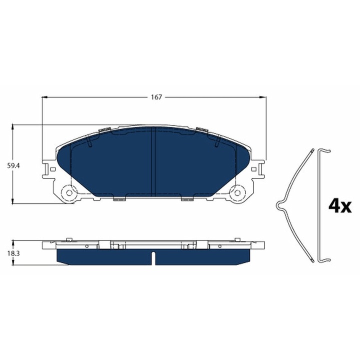 Fékbetét készlet, Tárcsafék Gdb3484Bte Lexus Nx/Rx Toyota Rav 4 4