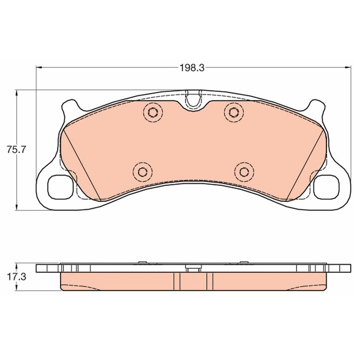 Fékbetét készlet, Tárcsafék Gdb2057 Porsche 911