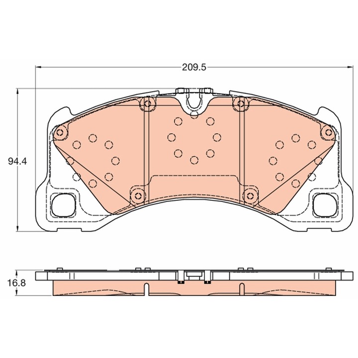 Fékbetét készlet, tárcsafék Gdb2052 Porsche Macan