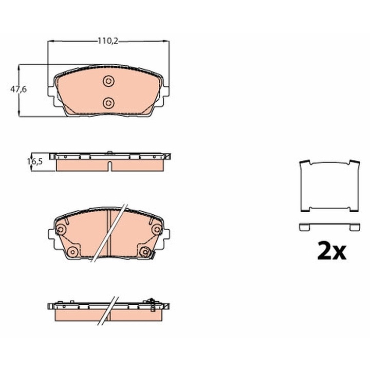 Fékbetét Készlet, Tárcsafék Gdb2160 Kia Picanto 2