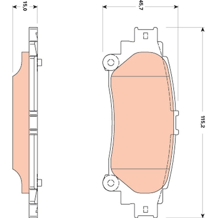 Fékbetét készlet, tárcsafék Gdb3497 Lexus Rx Toyota Prius Plus