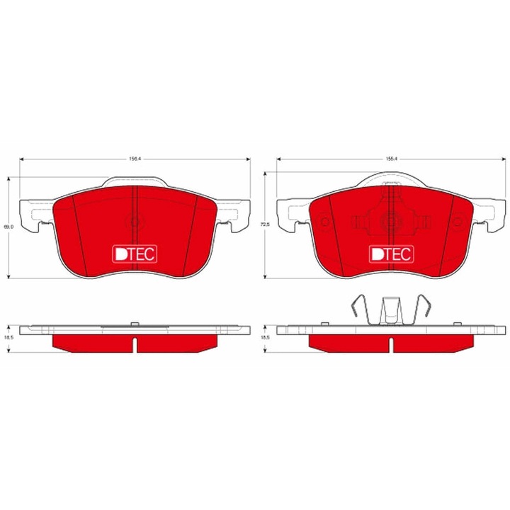 Fékbetét Készlet, Tárcsafék Gdb1388Dte Volvo S60 1/S70/S80 1/V70 1/V70 2/Xc70 1 Cross Country