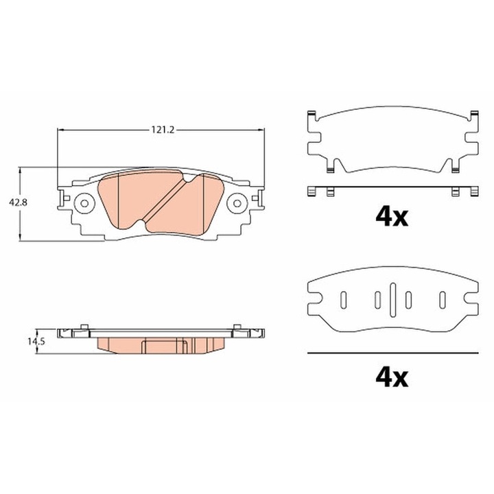 Fékbetét készlet, tárcsafék Gdb2183 Lexus Rx Toyota C-Hr/Camry