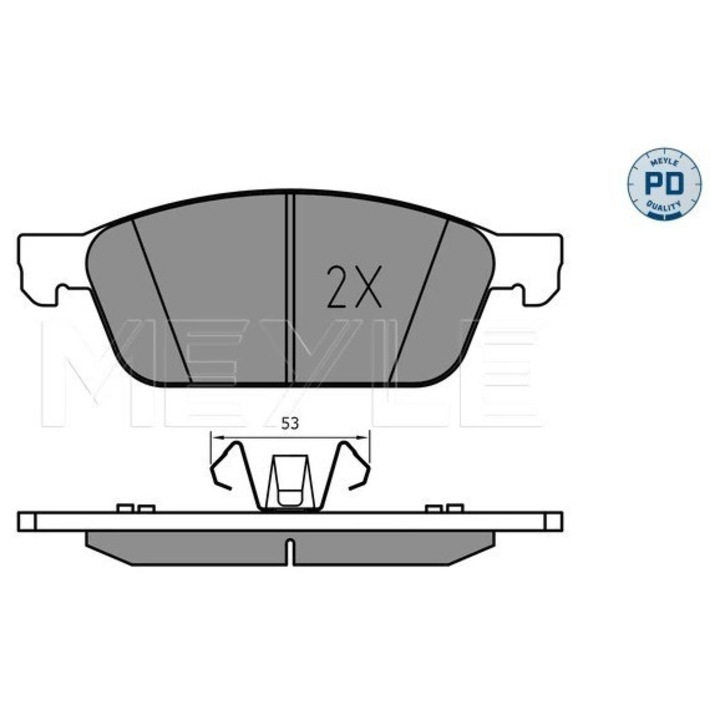 Fékbetét készlet, Tárcsafék, Első tengely 0252555518/Pd Ford Tourneo Connect / Grand Tourneo Connect V408/Transit Connect