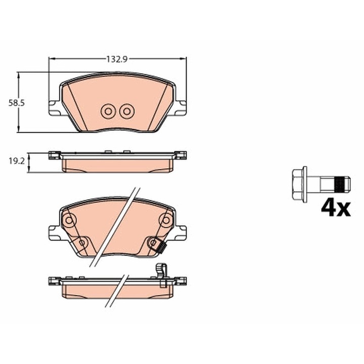 Fékbetét készlet, tárcsafék Gdb2151 Fiat Tipo