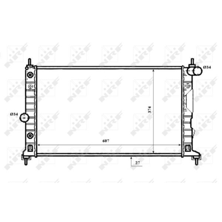 Радиатор, Охлаждане на двигател 53844 Saab 9-5