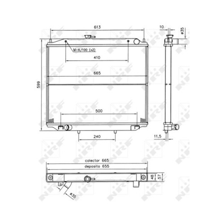 Hűtő, Motorhűtés 52238 Nissan Terrano 2