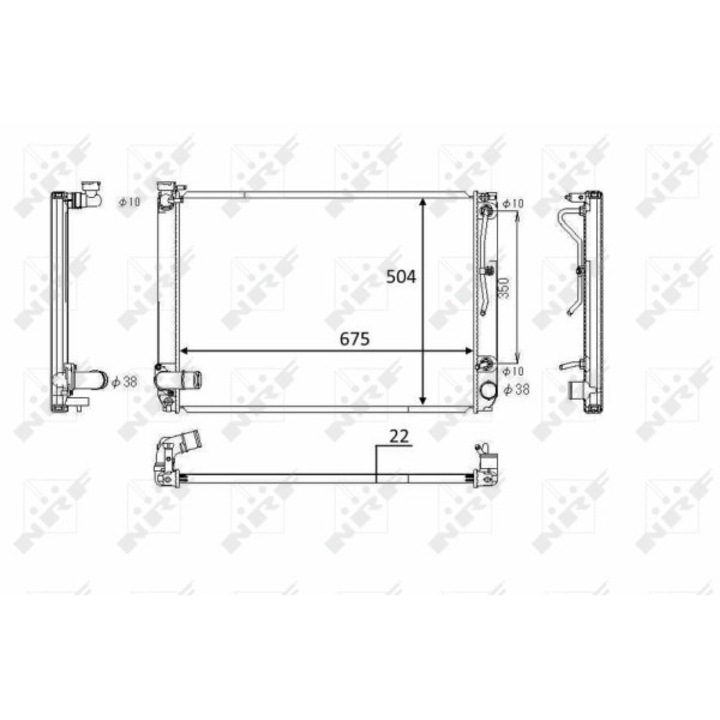 Hűtőradiátor, Motorhűtés 58391 Lexus Rx