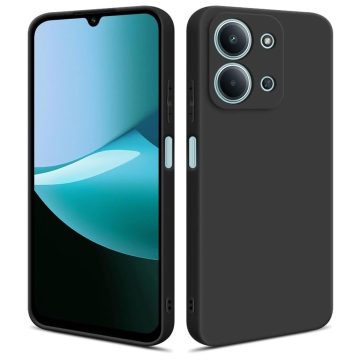Husa Silicon Jelly Liquid, Compatibil cu Xiaomi Redmi 15C 4G (171 mm), Ultra Slim, din silicon high tech, Protectie la Camera, Negru