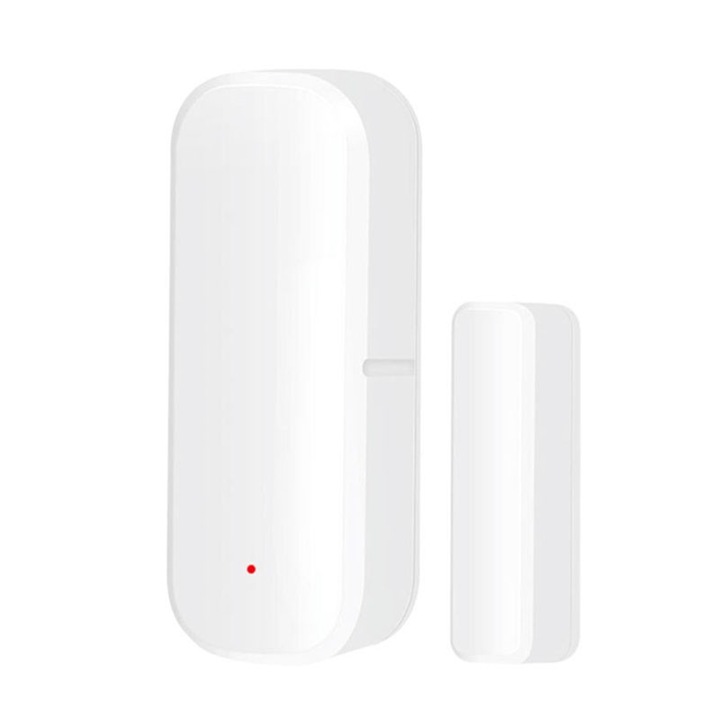 Senzor magnetic Wireless, de usa/fereastra, BOMSTOM, App Tuya/Smart Life, Compatibil Alexa/Google Assistant, Alb